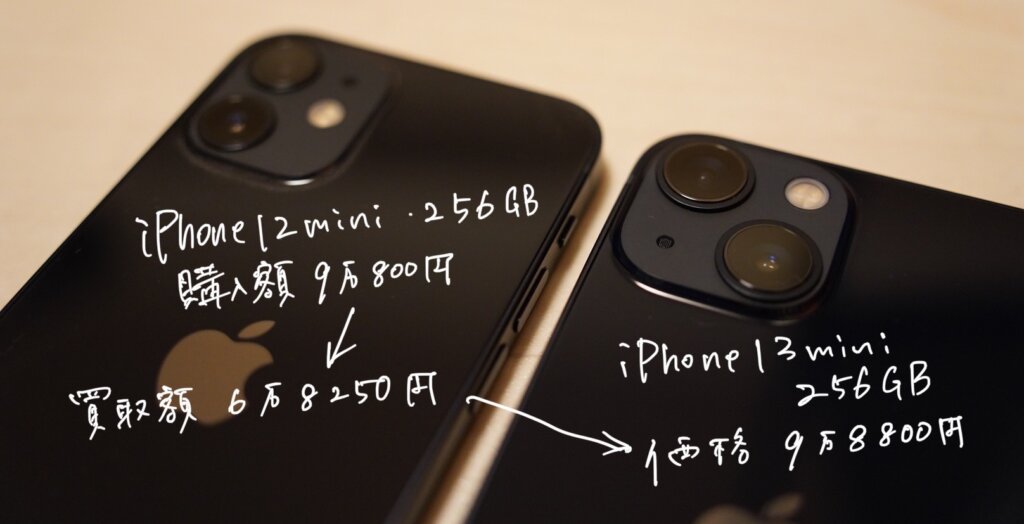iPhone13miniと12miniを比較｜デュアルeSIMとカメラが判断基準です 